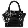 Classic Saturn Logo Magnetic Closure Leather Tote Bag Mini Women Handbags Black 48030002WL0099N401