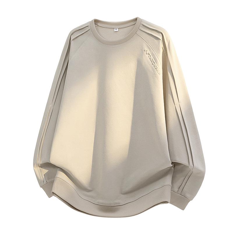 

Men s 2025 Versatile Loose-Fit Long Sleeve Round Neck Hoodie M хакі