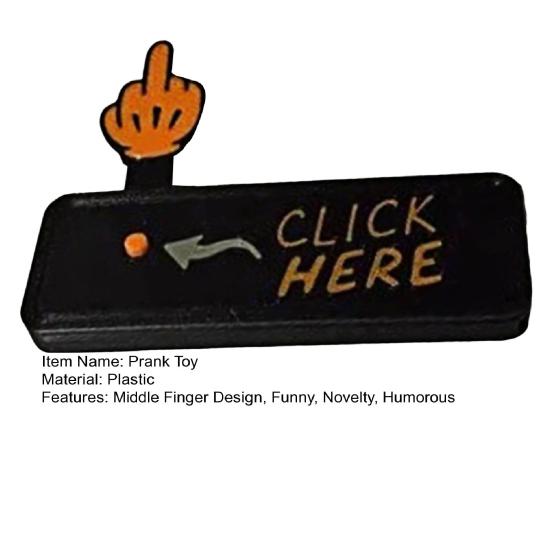 Middle Finger Prank Button Hilarious 3D Printed Surprise Pop-Up Finger Funny Click Here Prank Gift for Adults White Elephant Gag Gift Idea