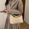 Faux Leather Shoulder Bag Solid Color Women Fashion Crossbody Bag