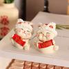 Xian Lion Money-Bringing Cat Small Decorative Piece Cute Creative Home Office Desk Vehicle Decoration Set