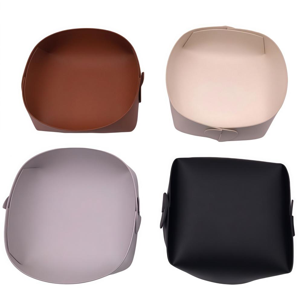 1 Stück Leder Schreibtisch Aufbewahrungsschale PU Leder Schmuck Kosmetik Schlüssel Aufbewahrungsschale Schreibtisch Faltbarer Organizer Aufbewahrungsbox Für Zuhause