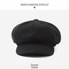 Woolen Fabric Baker Cap Solid Color Beret Hat Fashion Octagonal Cap  Autumn Winter
