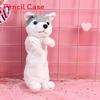 Dog Plush Pencil Case For Kids Large Capacity Creative Cartoon Animal Organizer Gift For Students