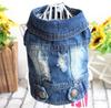 Pet Cake Ruffle Dress  Cute Lightweight Dog Vest Bichon Teddy Small Dog Clothes Solid Dog Denim Jacket Pet Jean Coat