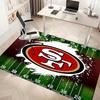 1 Stück San Francisco 49ers LOGO Druck Teppich - Weich, Waschbar, Rutschfest, Indoor-Matte, Wohnzimmer, Home-Office Dekorativer Teppich, Büro Dekorativ