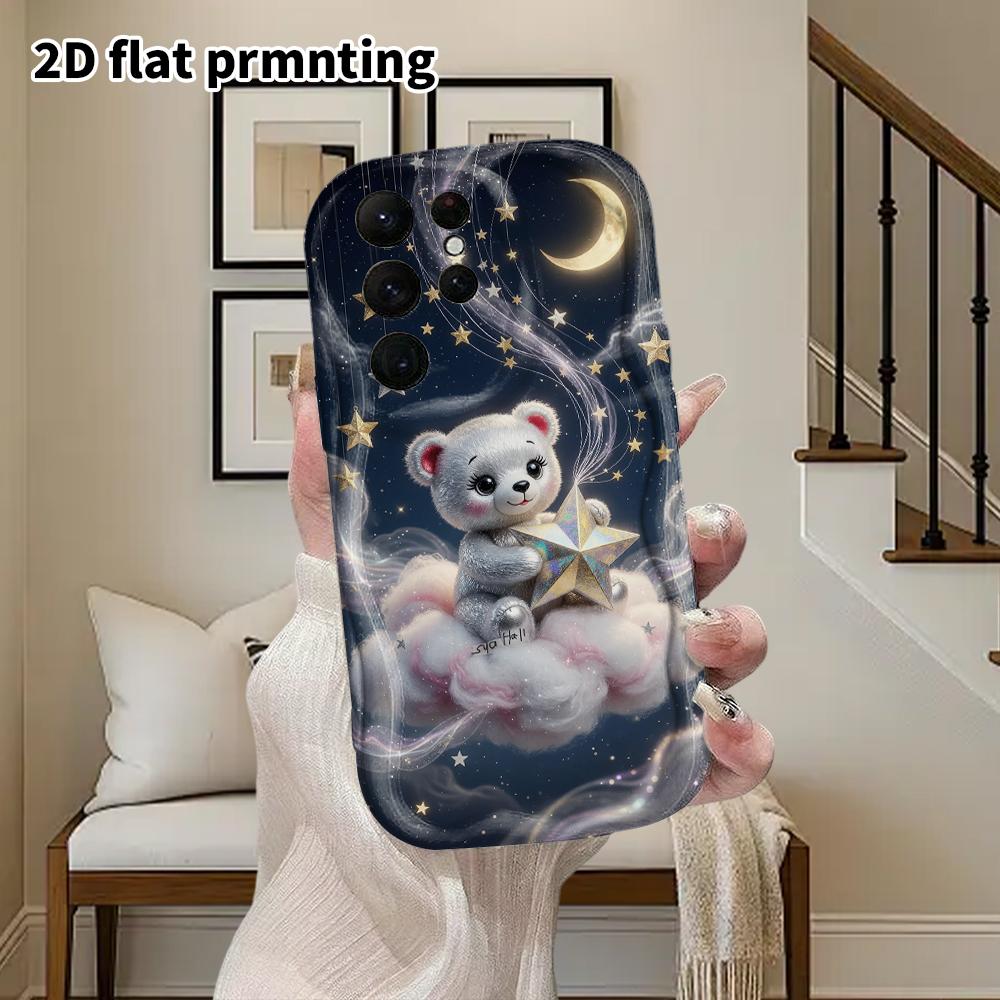 Phone Case: 2D Flat Samsung Galaxy A34 A35 M05 M06 S20 S22 S21 FE Plus 5G Protective Case, Couple Style, Doll Starry Sky, Christmas and Halloween Gift