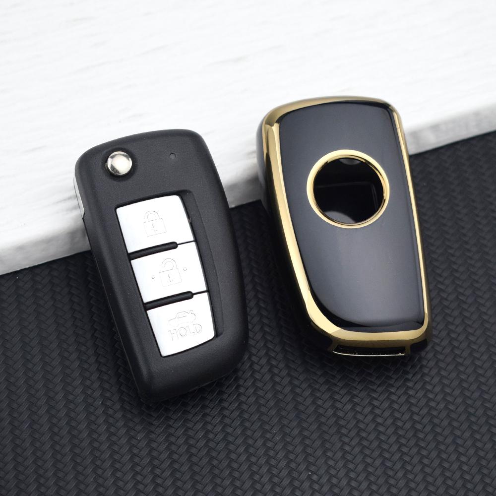 Tpu Car Key Case For Nissan Sylphy Rogue Altima - Folding Key Protector Cover Shell For Kicks Maxima Juke Murano Tiida Micra