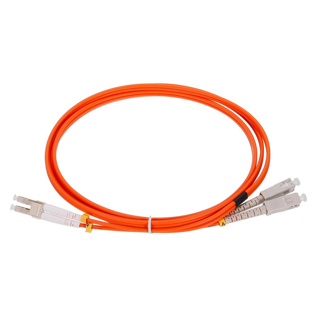 Uxcell Fiber Patch Multimode Duplex OM1 LSZH Fiber Optic Jumper for Network Transceivers and 1 Piece Cable, LC-SC Instrumentation, Orange, 2M,
