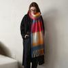 Scarf for Women In Winter, Imitation Cashmere, Checkered Tassel, Scarf, Shawl, Thick and Warm, Scarf