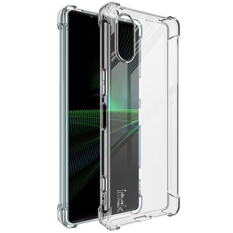

IMAK For Sony Xperia 5 V Four Corner Airbag Anti-drop Phone Case Clear TPU Back Cover Transparent