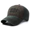Spring Summer Men Baseball Cap Casual Distressed Washed Cotton Letter Embroidered Cap Bent Brim Dome Casual Sun Protection Hat