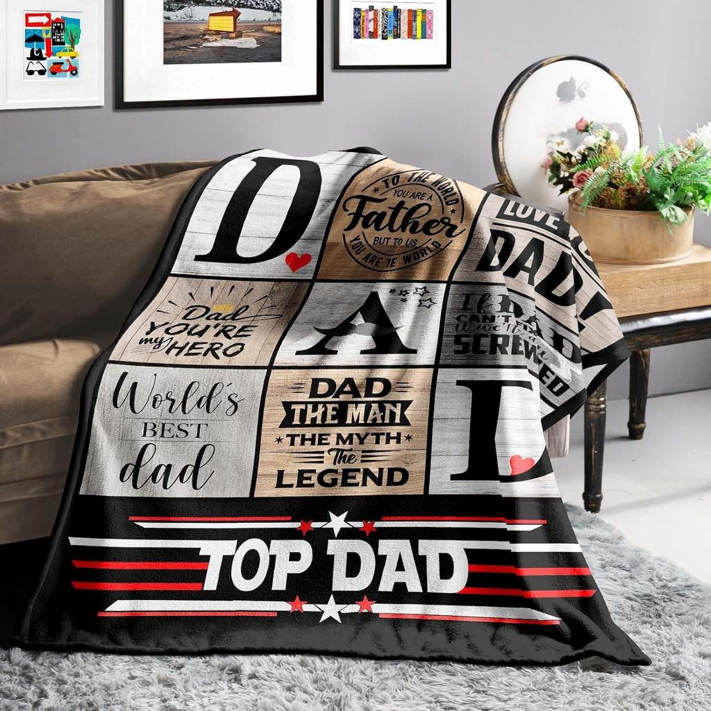 Perfect Gifts To Dad Blankets for Father's Day Mother's Day Anniversary Birthday for Mom Son Daughter Grandpa Grandma Aunt Throw