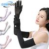 Durable And Safe 1Pair Upf50+ Summer Sunscreen Sleeve Anti-Slip Open Finger Ice Sleeve Outdoor Cycling Uv Sunscreen Gloves Running Fishing