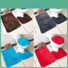 Luxurious 3 Piece Faux Shaggy Soft Bathroom Set With Anti-slip Design For Safety