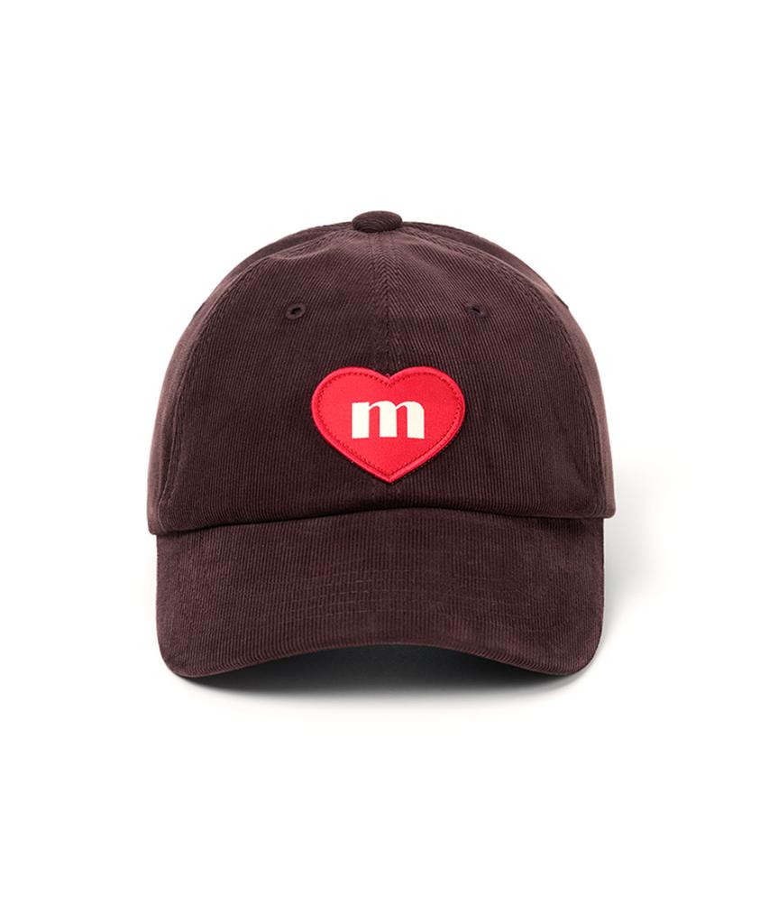 Makeuni Corduroy Heart Deep Ball Cap Brown
