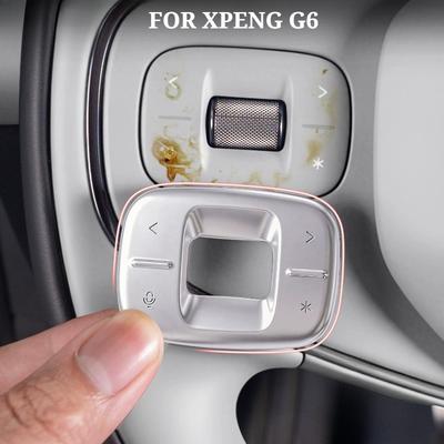 For XPeng Xiao Peng G6 2023-2025 Car Steering Wheel Button Stainless Steel Protective Sticker Interior Accessories