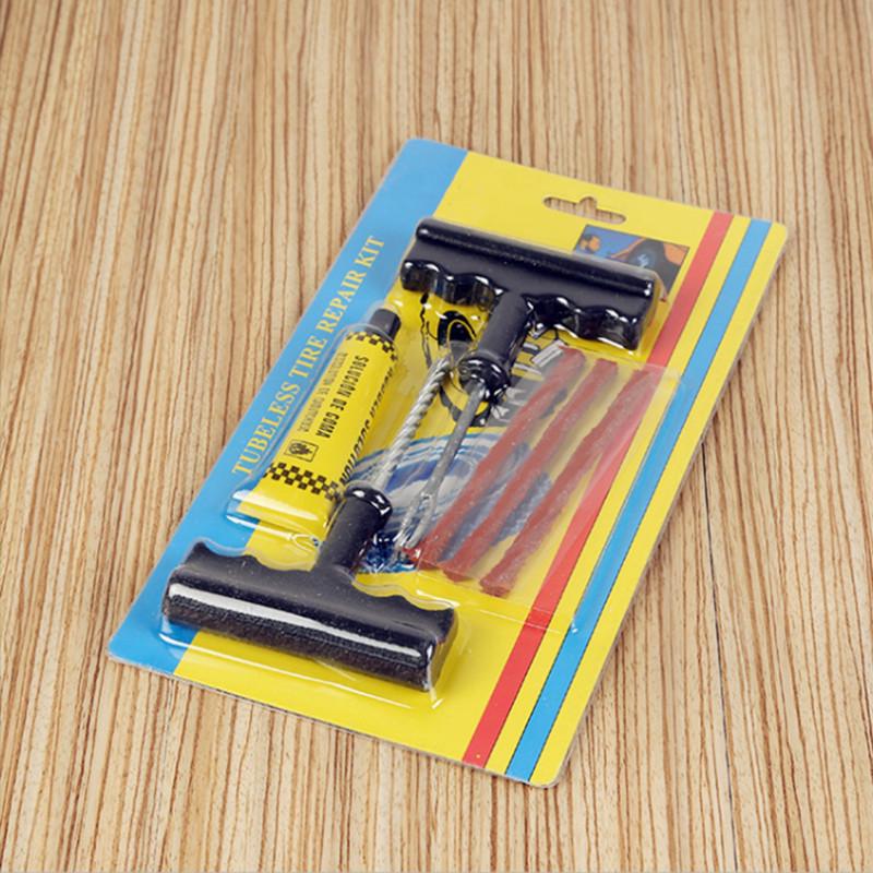 

Набор инструментов для ремонта шин с вакуумным ремонтом проколов и безклеевыми полосками для автомобиля и мотоцикла