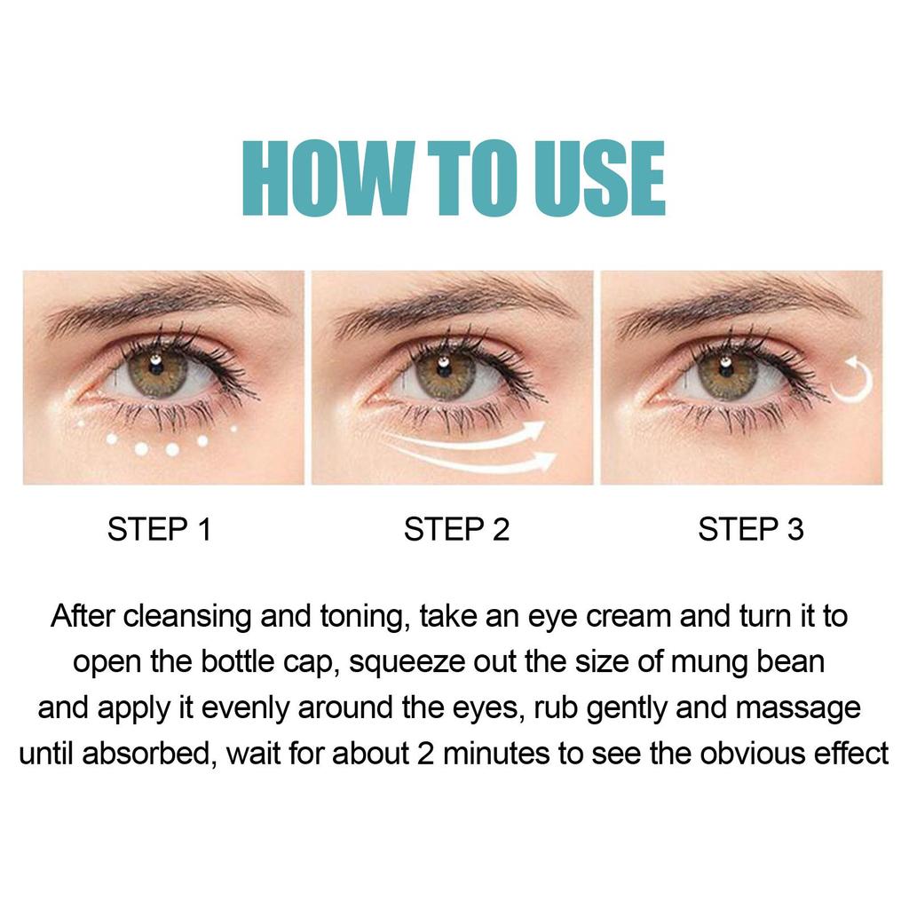 EELHOE Anti Wrinkle Eye Cream Fade Dark Circles Remove Eye Bags Against Puffiness Nourish Moisturizing Hyaluronic Acid Eye Cream