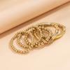 Exaggerated Punk Big Ball Chain Bracelets Women Vintage Chunky Round Beads Elastic Bangle Grunge Couple Jewelry Steampunk Men