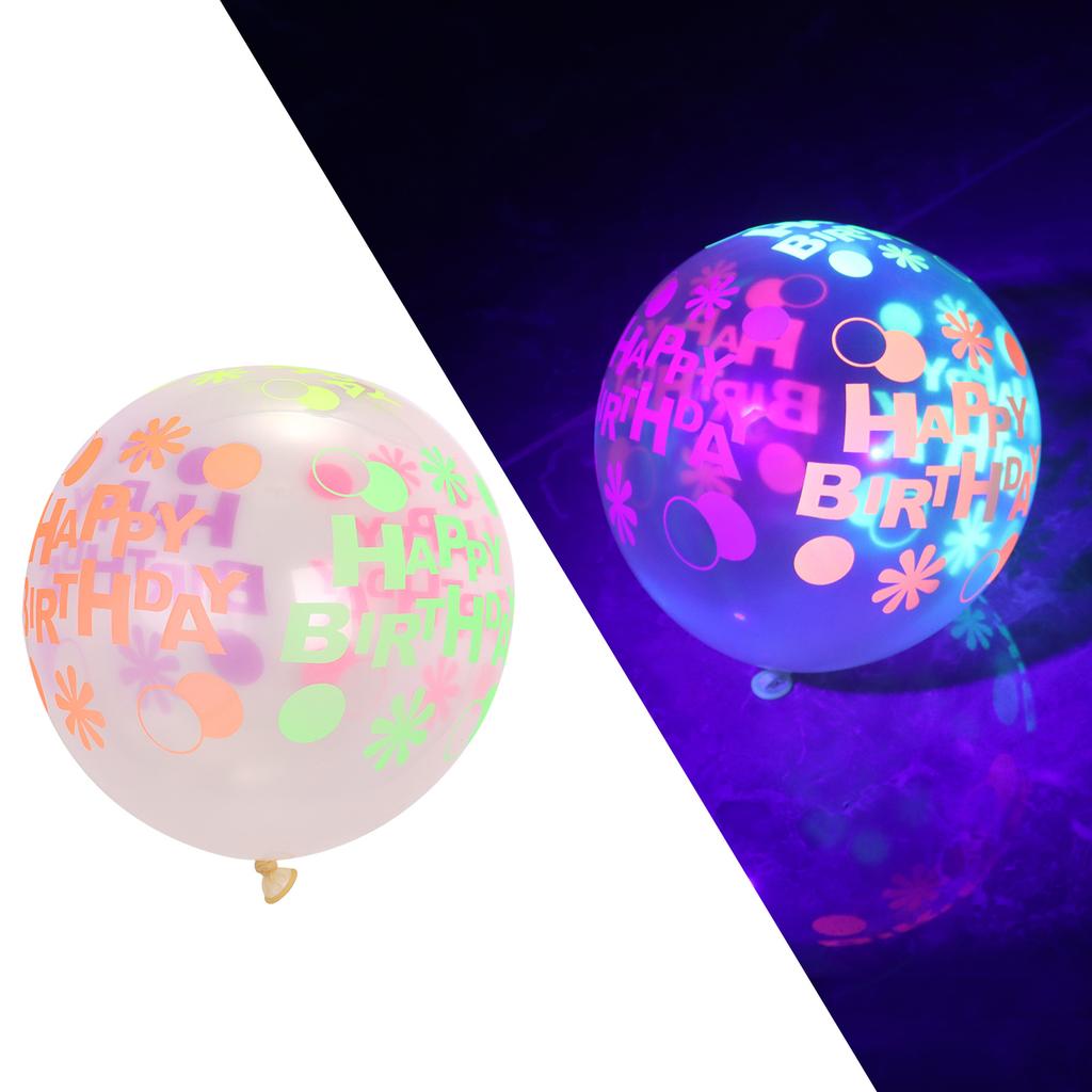 10PCS 12inch Fluorescent Balloon Glow In The Dark Glow Luminous Love Heart Latex Baloon For Wedding Birthday Party Decoration