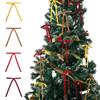 Velvet Bow With Bell Christmas Party Decoration,christmas Decorations, Velvet Ties For Christmas Tree –12pcs
