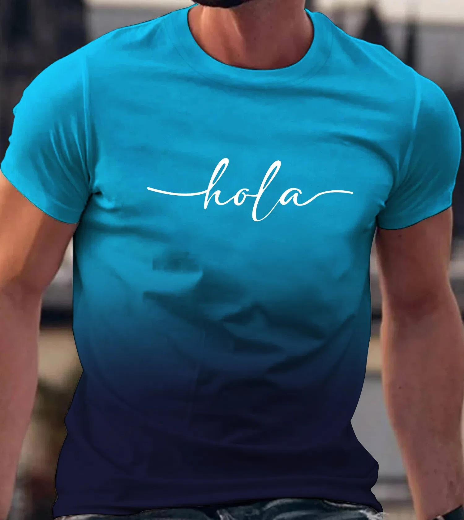 

Summer Gradient Men s T-shirt 3d Fashion Short Sleeve Tops Casual Oversized T-shirt Clothing Size XXS-6XL 6XL