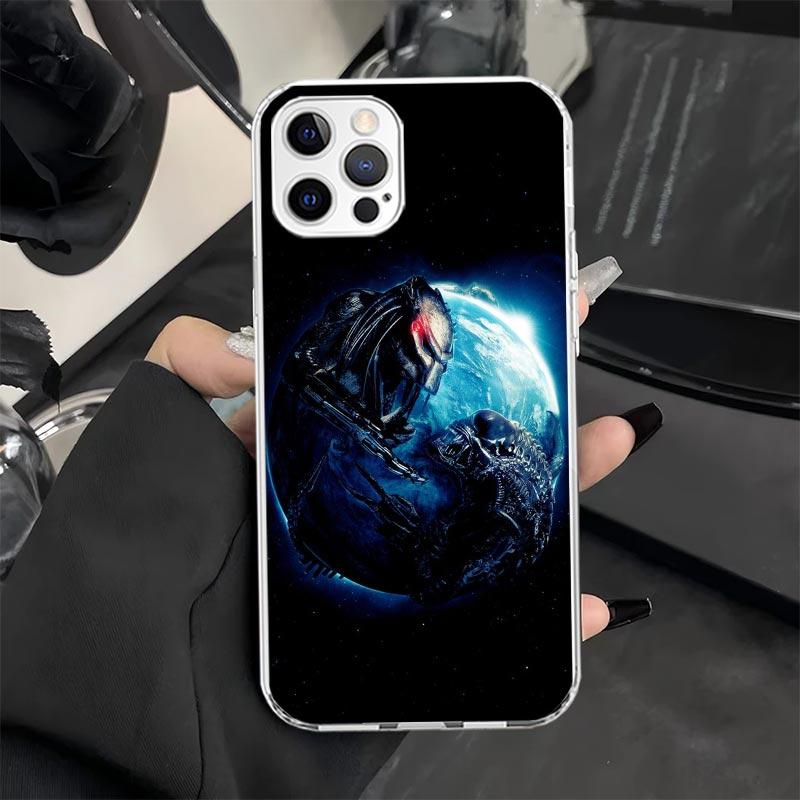 

Alien Vs Predator Painted Phone Case for iPhone 13 12 Mini 11 Pro X XS Max XR 7 Plus 8 SE 6 6S 5 5S Soft Silicone Fundas Cover iPhone SE 2020