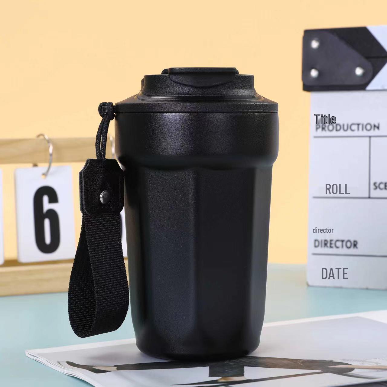 316 Stainless Steel Octagonal Coffee Mug for Women - Elegant, Portable, Business Office Thermos Gift 480ml