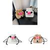 Plush Dog Cartoon Water Bucket Bag With Drawstring Closure For Daily Use