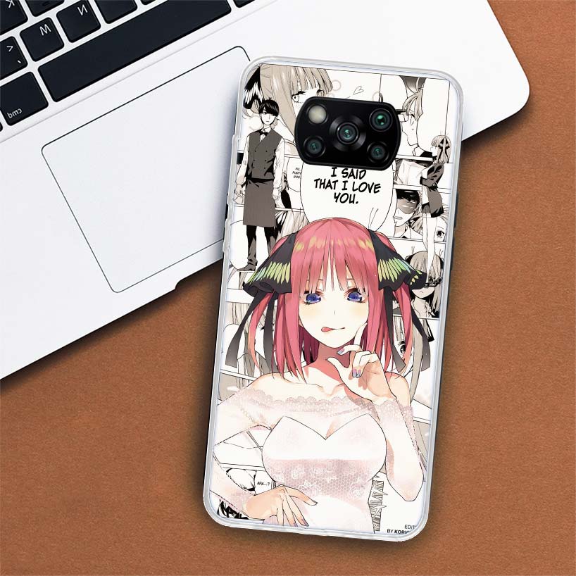 Nino Nakano Anime Phone Case For Xiaomi Poco F7 Ultra X7 X6 Pro X5 Redmi 15 15C 13 13C 12 12C 10 10A 10C 9 9A 9C 9T Shell Poco X