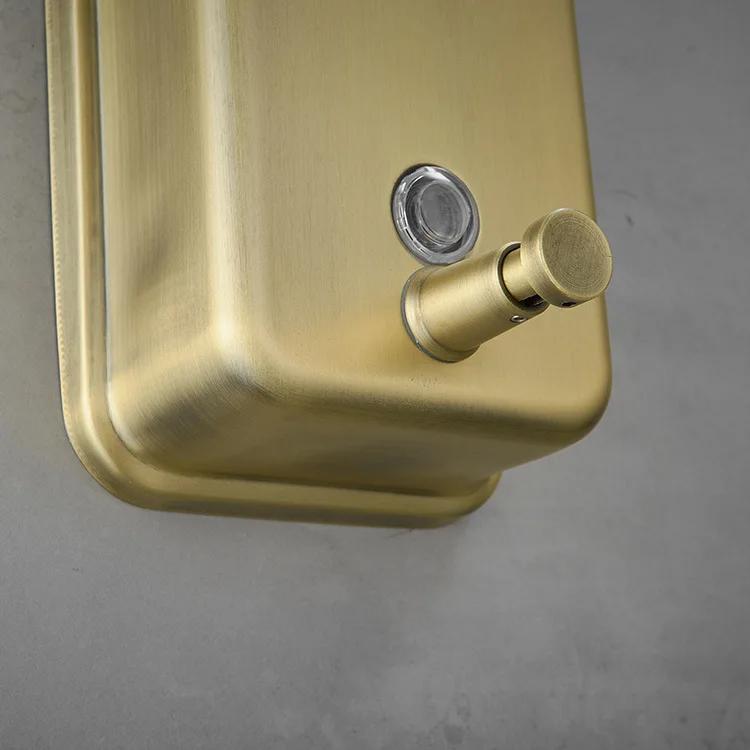 Black 304 Stainless Steel Bathroom Liquid Soap Antique Shampoo Dispenser Gold Polished Wall Mounted Bathroom Accessories