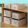 Cotton Linen Foldable Clothes Storage Box With Stackable Design For Bedroom And Closet Organization