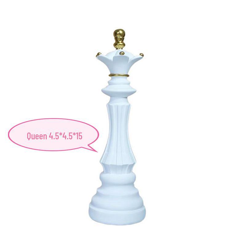 "Luxury Resin Chinese Chess Set: King, Queen, War Horse Pieces & Chessboard"