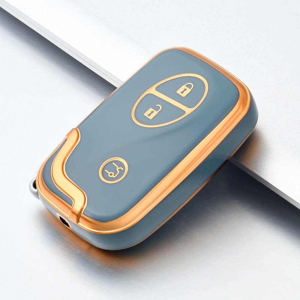 TWJCN1 3 Buttons Soft TPU Protection Case for Lexus CT200h ES 300h IS250 GX400 RX270 RX450h RX350 LX570 Key Cover Fob Accessories Prote