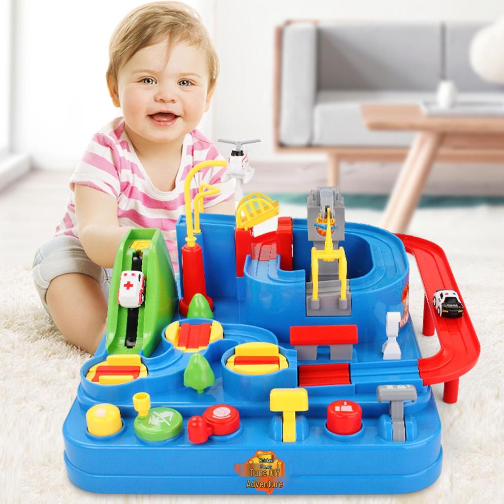 Kids' Adventure Track Toy Car Set - Educational Train Gift