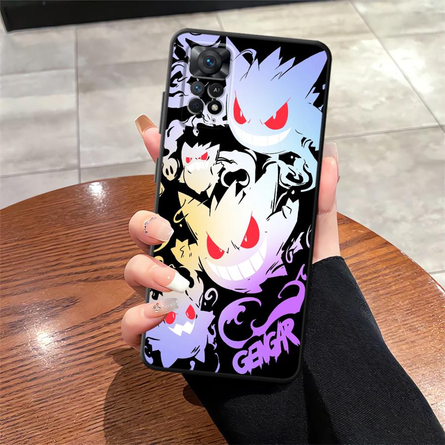 Cool Gengar Pokemon Case for Xiaomi Redmi Note 13 Pro Plus 9 12 Pro 7 8 11s 12s 11 14 10 10S 9S Funda Phone Cover