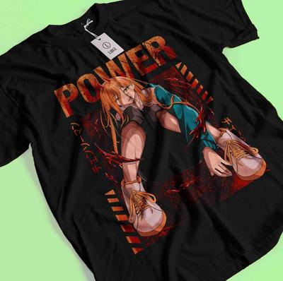 Chainsaw Man Makima T-Shirt Asa Aki Anime Denji Shirt Power Tshirt All Size Tee