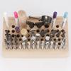 1pc Wooden Storage Rack with 76 Holes, Organizer Holder, Professional Leather Craft Collecting Tool, DIY Handicraft Storing Tool