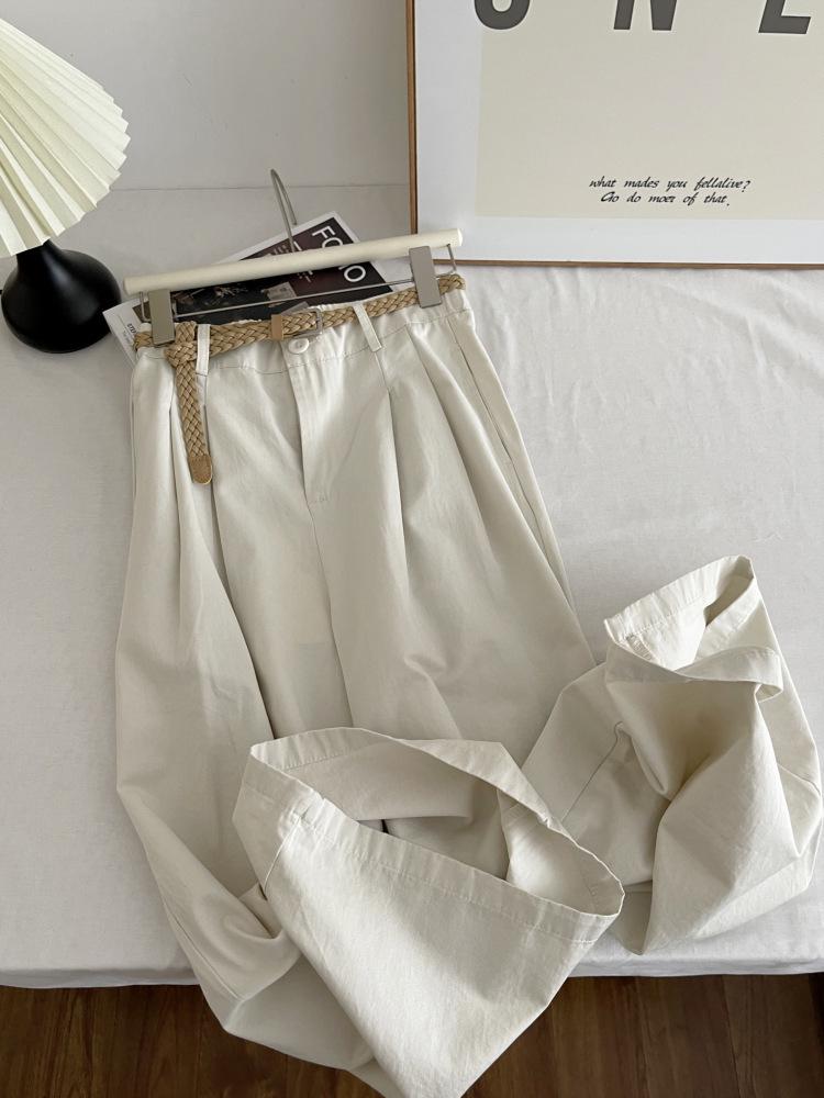 

Women s High-Waisted Wide-Leg Pants: Summer Casual Straight Fit with High-End Feel Medium