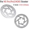 110MM 120MM Electric Scooter Bike Brake Rotor for MI Pro/Pro2/M365 E-Bike Hydraulic Brake Rotors 5 Hole with Screws