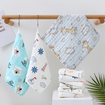 30x30cm Sechslagiges Gaze-Quadrattuch Kinderhandtuch Reine Baumwolle Baby-Spucktuch Verdickt Saugfähiges Kinder-Gesichtstuch