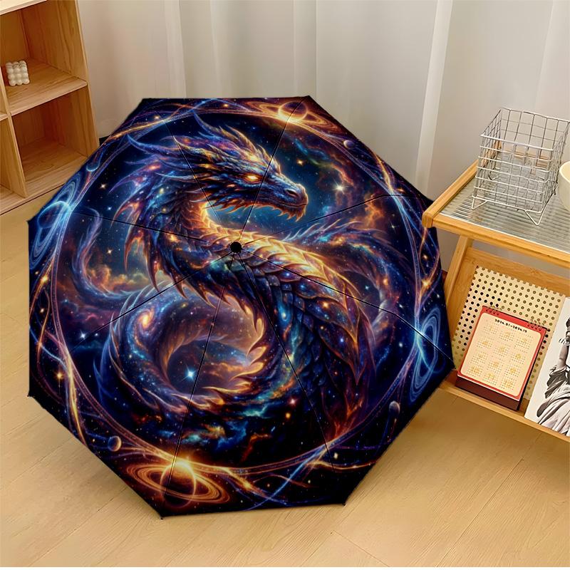 

Frost Dragon Christmas Printed umbrella windproof folding umbrella portable sun and rain umbrella suitable for gifting