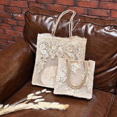 Lace Ladies Handbag Summer Beach Wedding Bridal Party Hand Bag Bolsa Feminina Women's Shoulder Bag Shopping Bag