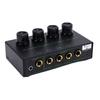4 Channel Headphone Amplifier USB Power Supply Port Knob Volume Adjustment Stereo Headphone Amplifier