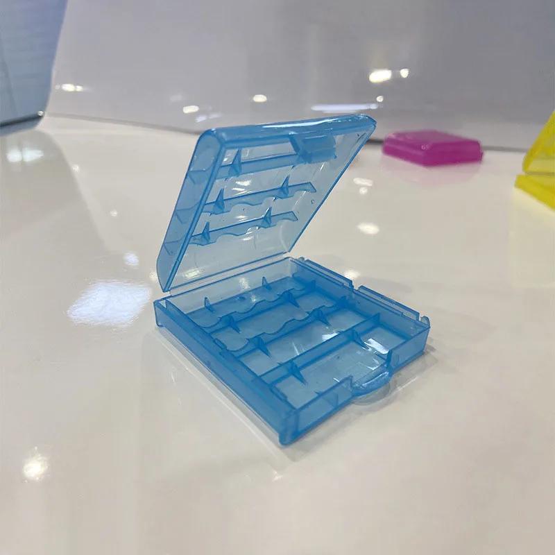 5 unidades Caixa de Armazenamento de Bateria de Plástico Transparente Adequada para Bateria AA/AAA Economia de Energia Suporte Recipiente de Bateria