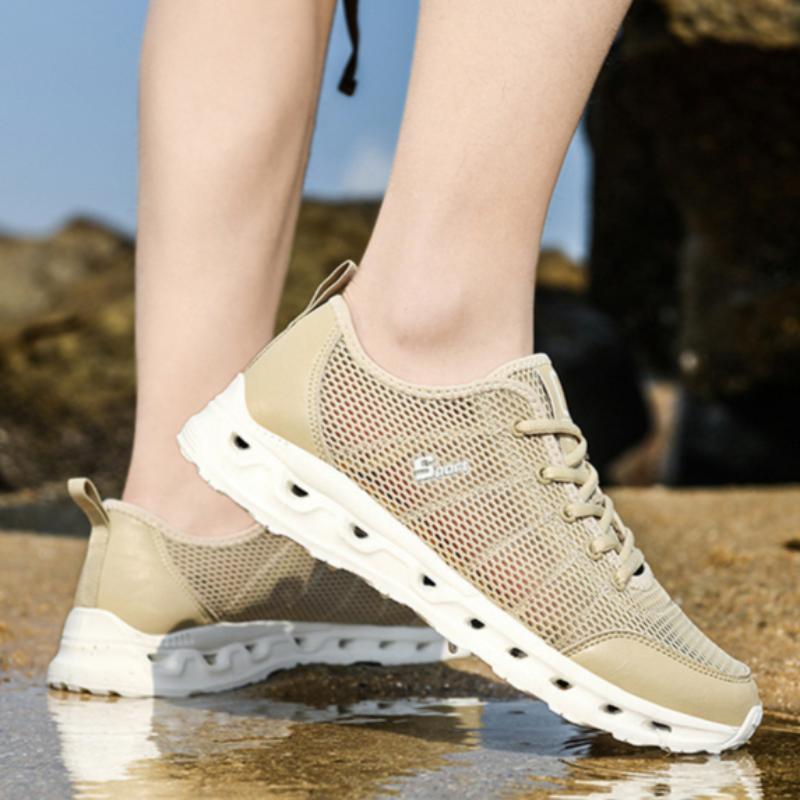 

Летняя мужская повседневная спортивная обувь для улицы, сетчатая дышащая, для повседневной носки и путешествий 39 бежевый