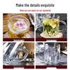 Shangqi Diamond Irregular Glass Cup Set with Drain Rack