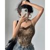Women's Sexy Hottie Zebra Print Slim Fit Backless Cross-tie Short Tube Top Camisole