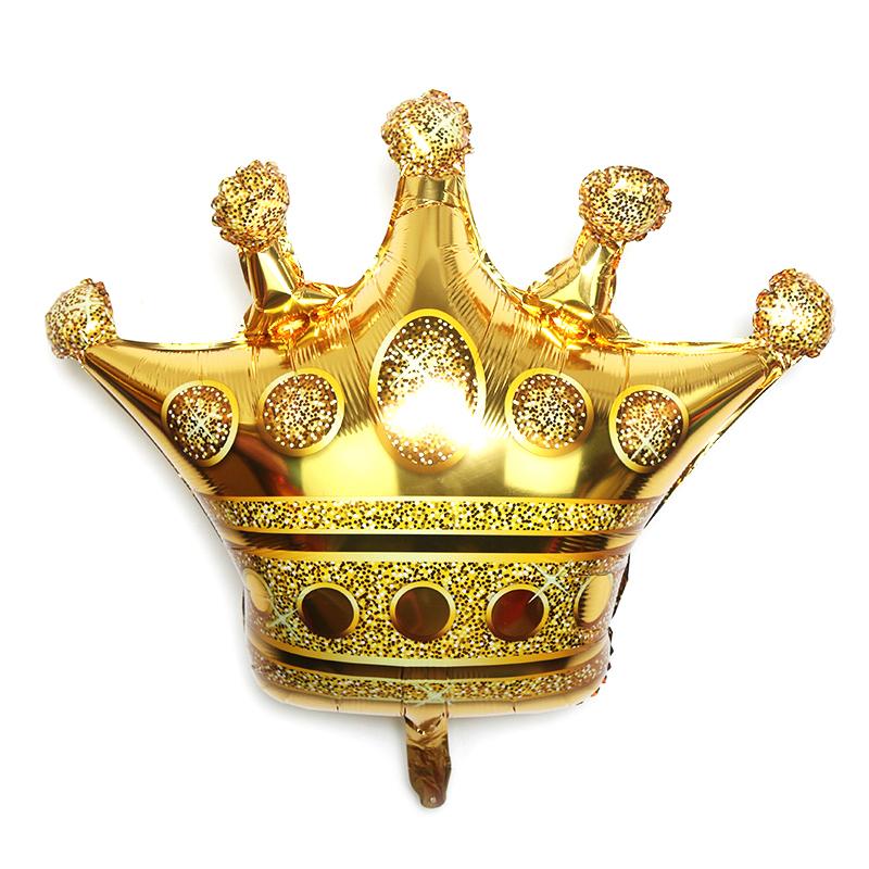 Crown Aluminum Foil Balloon Gold Multi-Color Baby Birthday Party Floating Empty Decoration 1Pc